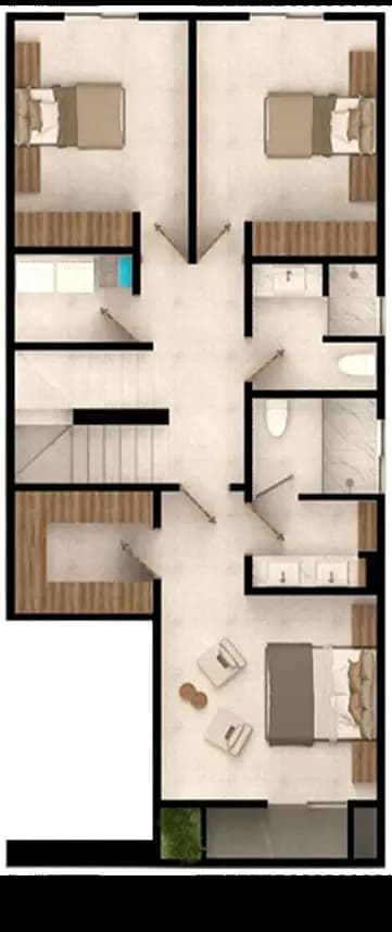 Upper floor layout