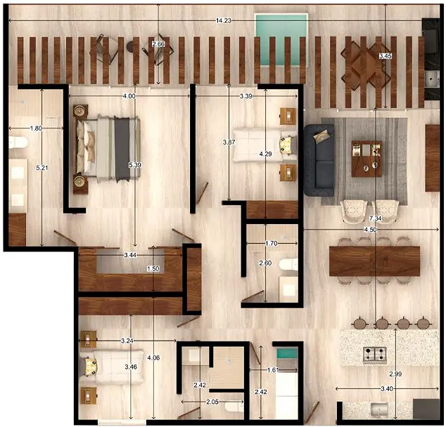 Torres San José modelo Penthouse
